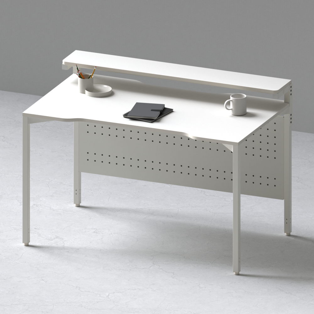 209애비뉴 제로스테이션 시리즈 1200 1500 1800 블랙 화이트 컴퓨터 선반책상, 스탠다드:화이트 / 1200 330,000원