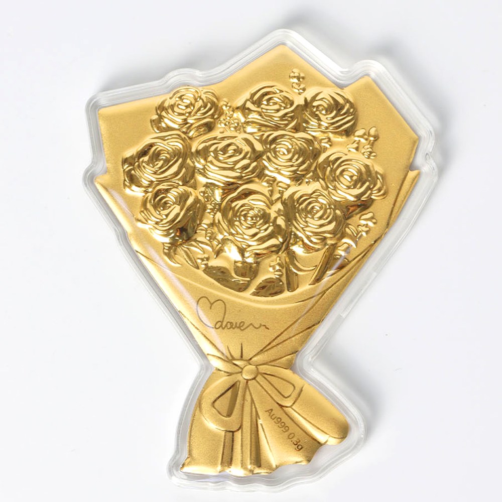 24K 순금 카네이션 꽃다발 골드바 0.3g 128,000원