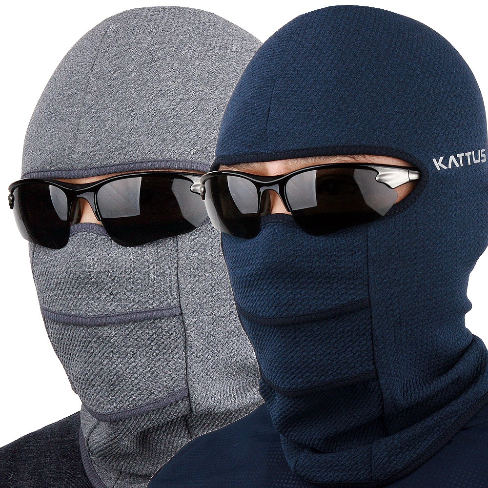 KATTUS 1+1세트구성 춘추용 3 RUNG HEAT FACE BARACLAVA 3단 히트페이스 바라클라바 복면 고급기능성원단사용 KATTUS정품 KC인증, 그레이1+네이비1, 1개 20,000원