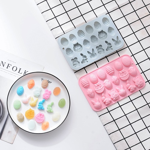 실리콘 몰드 - 토끼 달걀 부활절 18구 2,750원