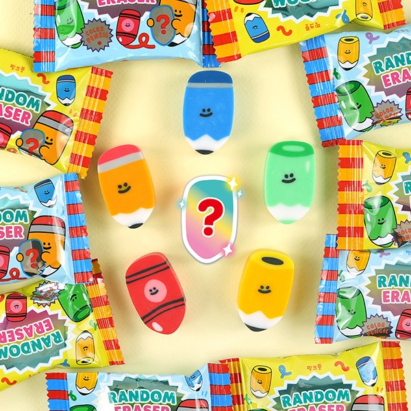 핑크풋 랜덤 지우개 20탄 연필모양 뽑기 (60개 1박스), 단품 24,000원
