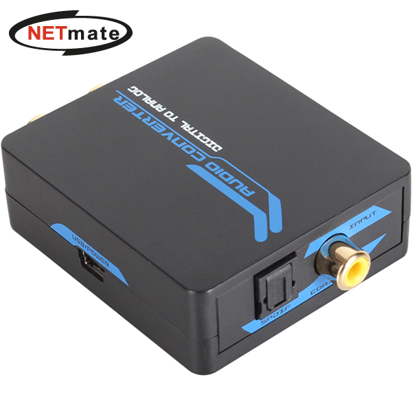 강원전자 넷메이트 NM-ACT01 디지털 to 아날로그 오디오 컨버터[Coaxial(동축) or SPDIF(광) to RCA + Stereo], 1개, NM-ACT01 디지털 to 아날로그 오디오 컨버터 18,900원