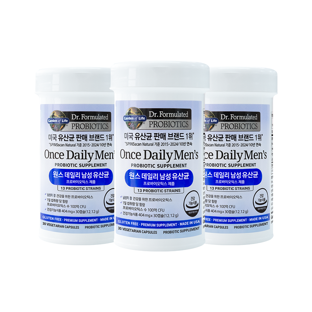 가든오브라이프 원스 데일리 남성 유산균 30캡슐 X 1개, 3개, 30정 86,700원