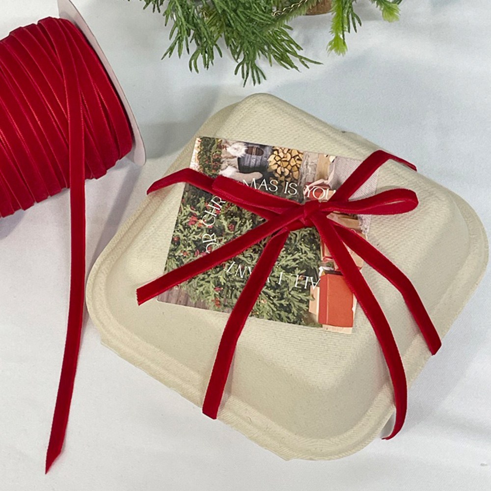 벨벳 리본 끈 크리스마스 리본 포장 데코 트리 장식 (18미터) 7,700원