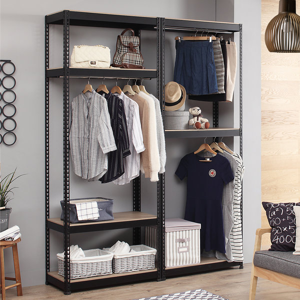 스피드랙 행거 2단 3단 4단 앵글 조립 히트 상품 전사이즈 !!(여성도 쉽게), 가로 1000 x 깊이 400 x 깊이 2100 4단(봉1) 검정 121,500원