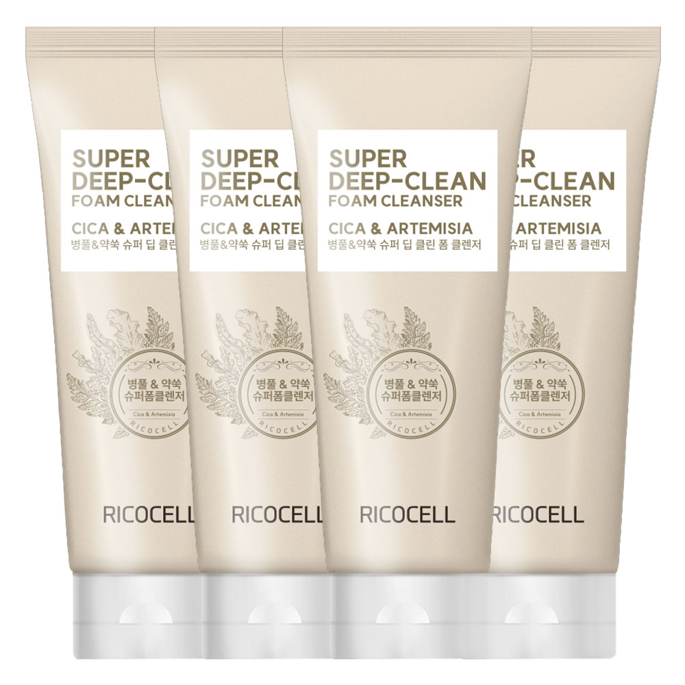리코셀 저자극 병풀+약쑥 슈퍼 딥 클렌징폼, 220ml, 4개 16,900원