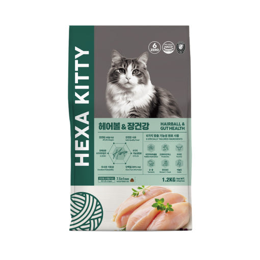 8키로 HEXA 헥사키티 고양이 사료 헤어볼 & 장 건강 4kg 2개 59,800원