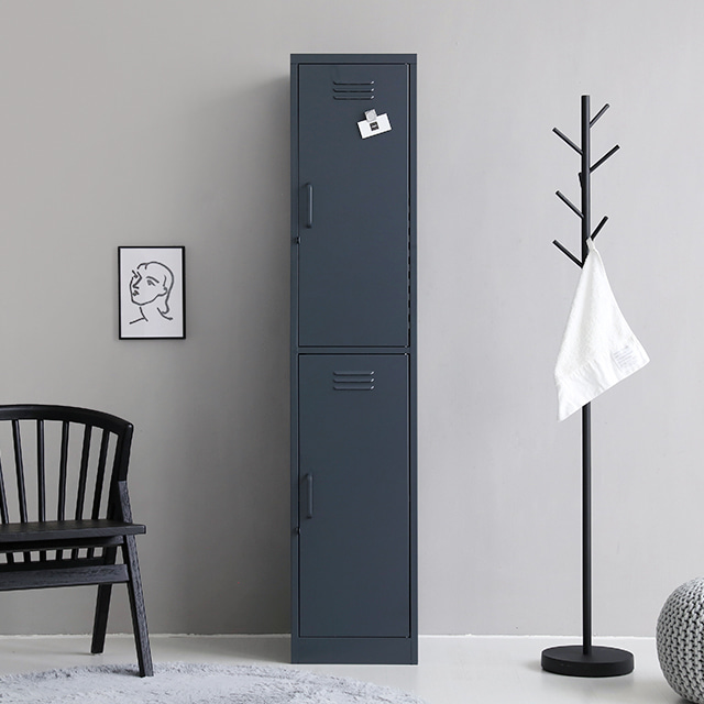 마켓비 MKB 철제수납장 캐비넷 2문 멀티락커 3801830, 다크그레이 177,000원