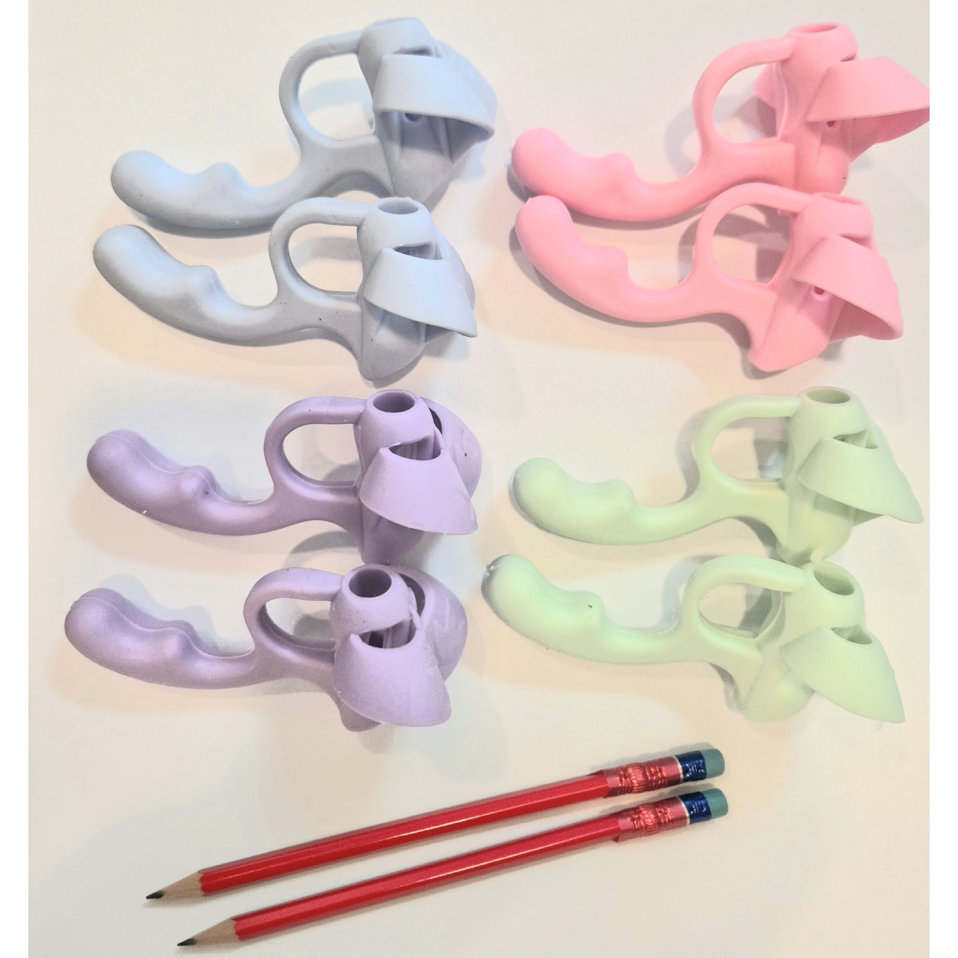 신나서상사 손편한 연필 교정 연필2개 세트, 8개, 블루핑크그린퍼플 6,900원