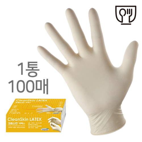 크린스킨 Clean skin 라텍스 천연고무 장갑 (100매), 1개 8,300원