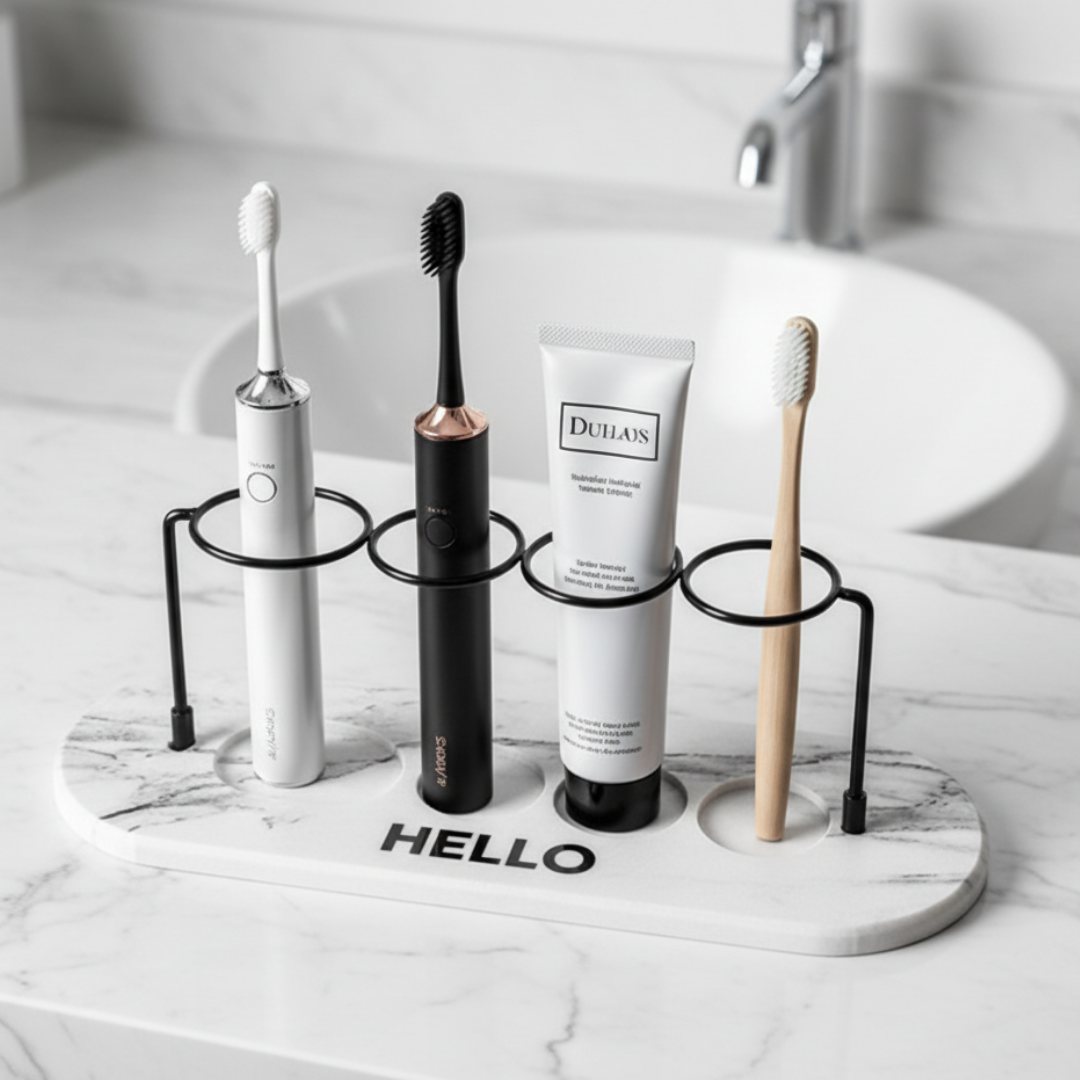 루미토 규조토 칫솔걸이 칫솔꽂이 칫솔 거치대, 화이트마블 14,900원