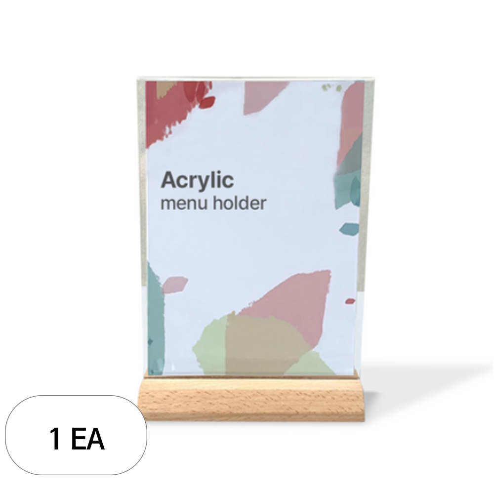 애드라벨 T형 나무 아크릴 메뉴판 POP 꽂이 세로 13,200원