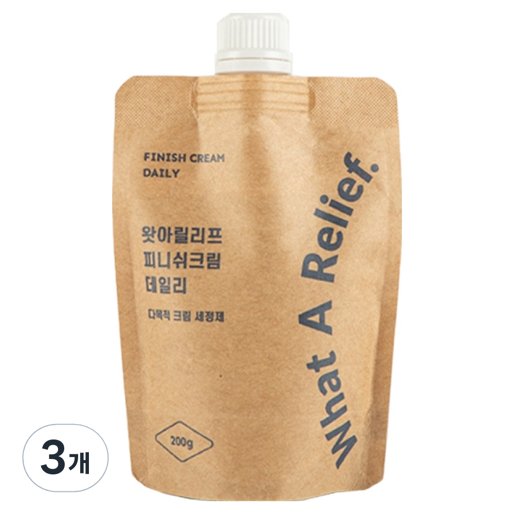 왓아릴리프 피니쉬크림 데일리 다목적 세정제, 200g, 3개, 현재가 22,900원