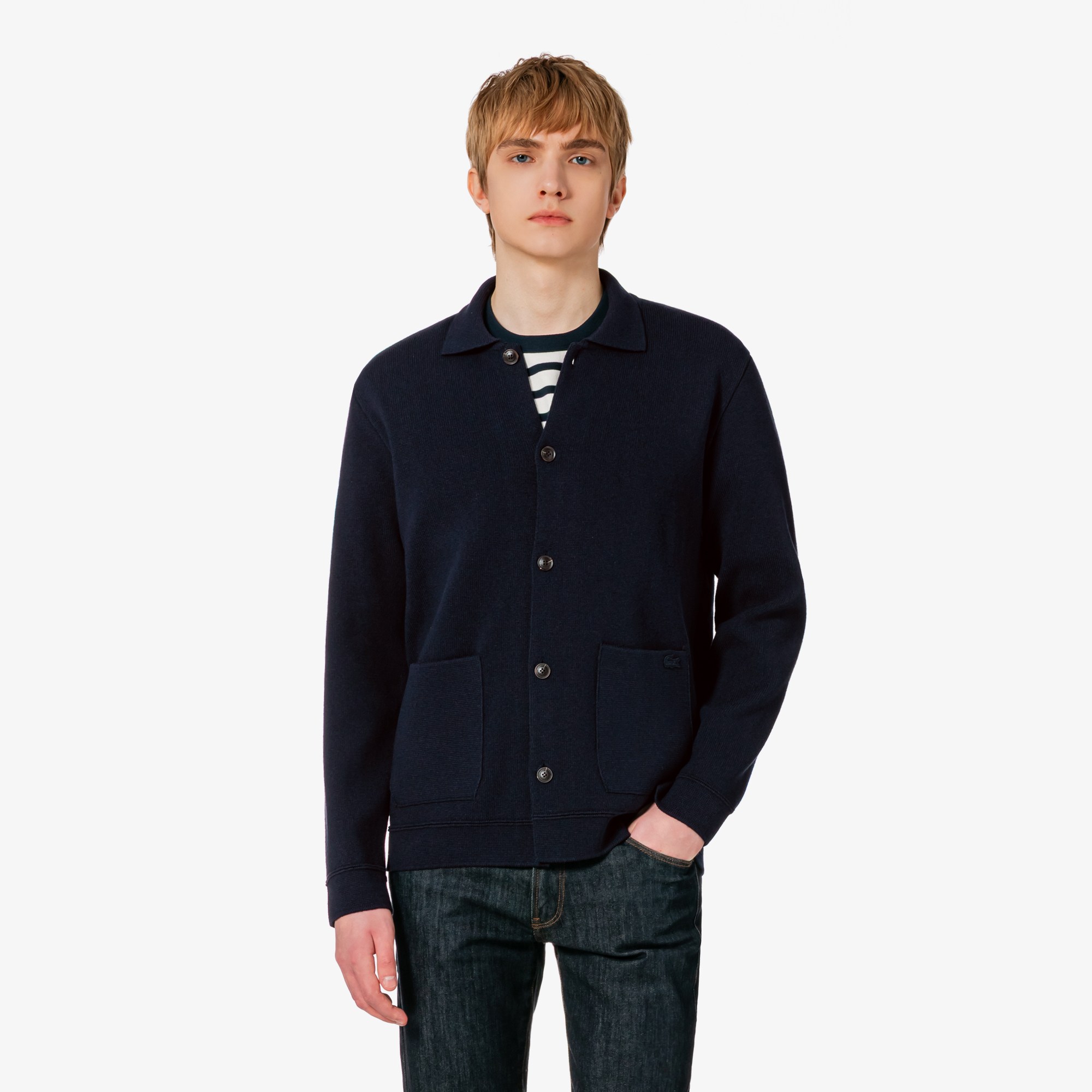 [라코스테 공식] 남성 초어 자켓형 가디건 AH322E-56G 166 329,000원