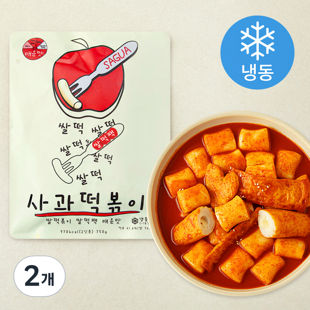 [로켓프레시] 사과떡볶이 쌀떡팩 쌀떡볶이 매운맛 (냉동) 16,900원