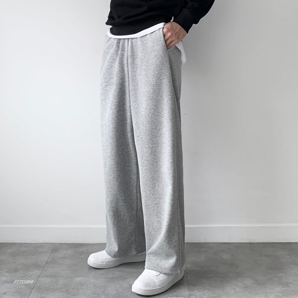 FITOJIM 남자 일반/기모 스웨트 면 세미와이드 트레이닝 밴딩 팬츠 츄리닝 바지 14,900원