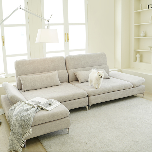 마루이 브리즈 기능성 방수 아쿠아텍스 패브릭 조야 스윙 4인용 소파 + 쿠션2p + 스툴 세트 방문설치 999,000원