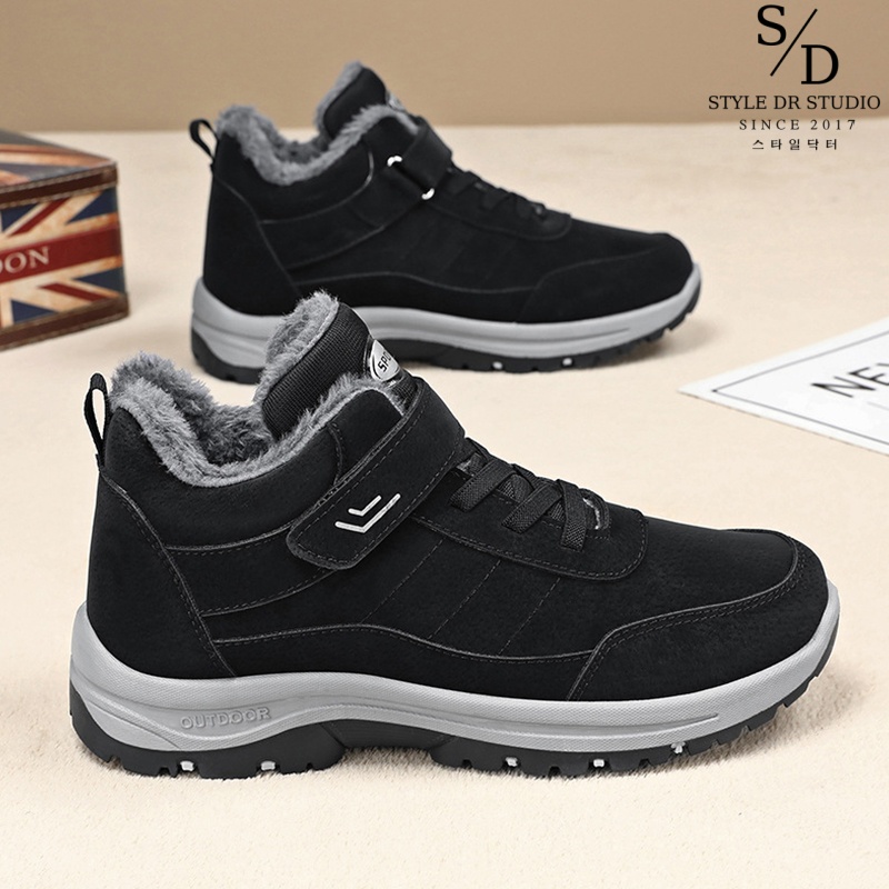 스타일닥터 남자 겨울 방한화 벨크로 미끄럼방지신발 기모 솜신발 따뜻한 트레킹화 야외 등산화 발편한 운동화 33,900원
