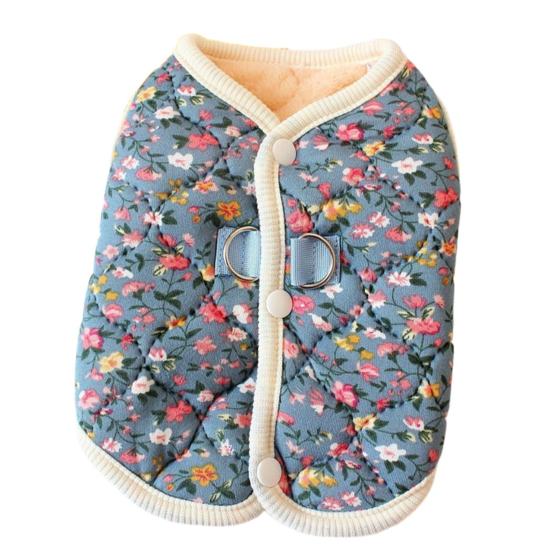 온리코 따뜻한 누빔 할매 조끼 강아지 옷, 1개, 블루 6,930원