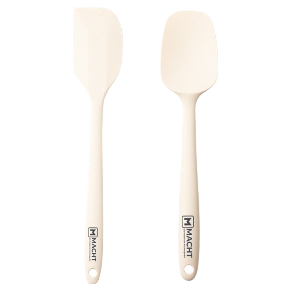 MACHT 독일산 마흐트 프리미엄 실리콘 스패츌러 + 요리스푼 세트, 1세트, 크림화이트, 스패츌러 대 + 요리스푼 대 12,490원