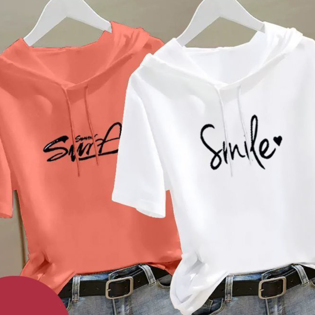 1+1 여성 반팔 맨투맨 티셔츠 여름 심플 원플러스원 순면 슬림핏 반팔 박시 상의 루즈핏 후드티 캐주얼 데일리 반팔티 YMY 19,750원