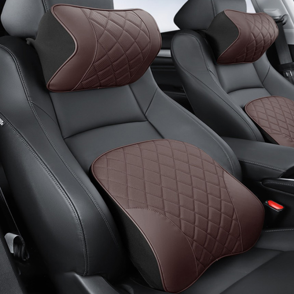 크로니클 전차종 호환 투톤 풀라운드 차량용 등받이 허리 쿠션 + 목쿠션 세트 55,560원