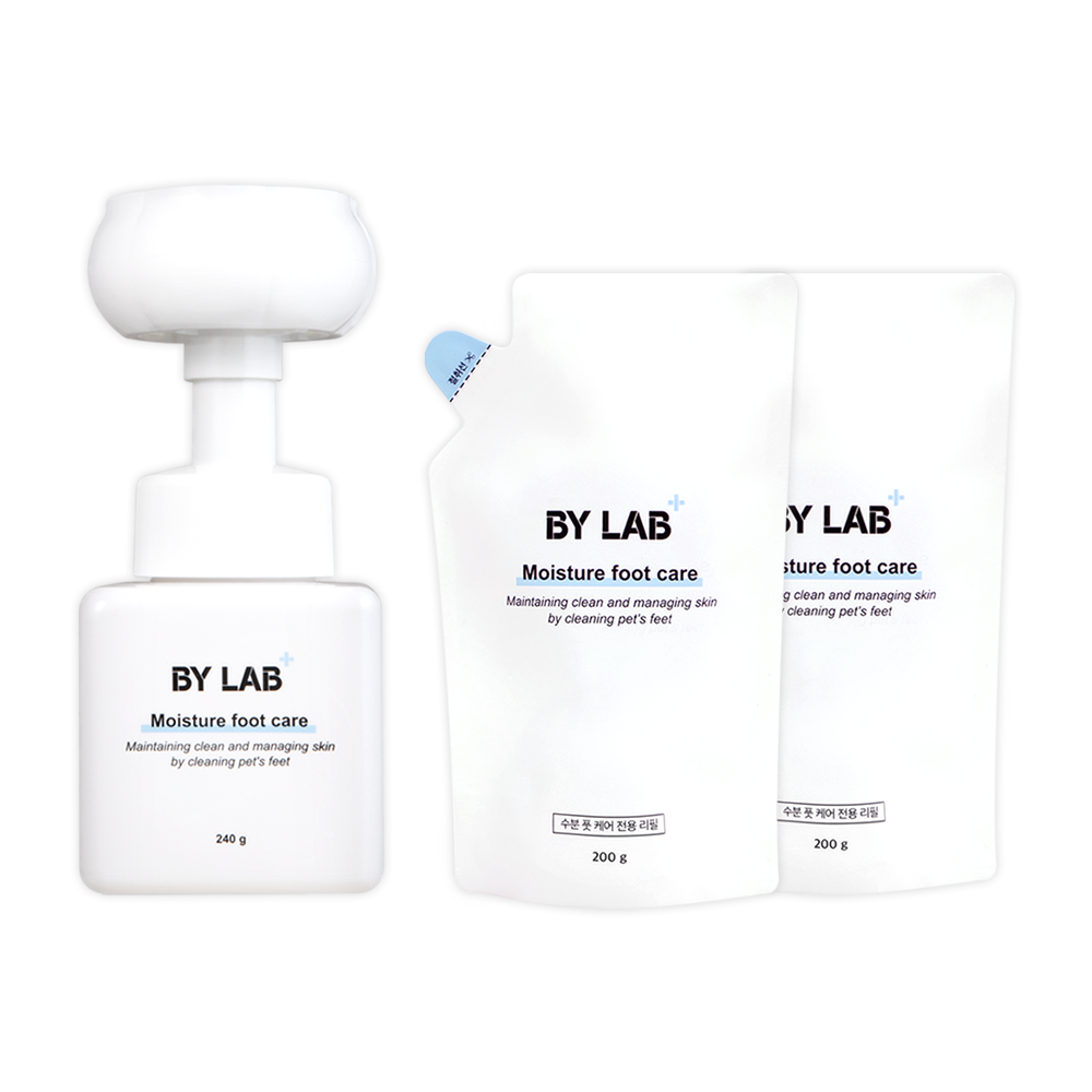 바이랩 강아지 전용 저자극 발 세정제, 수분 풋 케어 리필 세트 31,800원