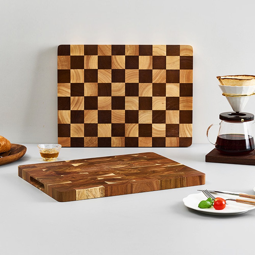 [한정특가] 로얄튜더 엔드그레인 수제 원목 플레이팅 아카시아 나무도마 항균도마 우드 도마 36,800원