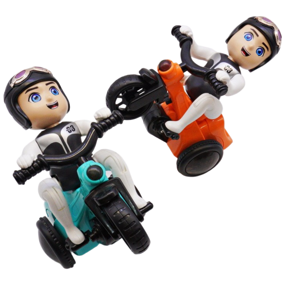 장난꾸러기 LED 오토바이 라이더 장난감 360도 회전하는 자전거 12,500원