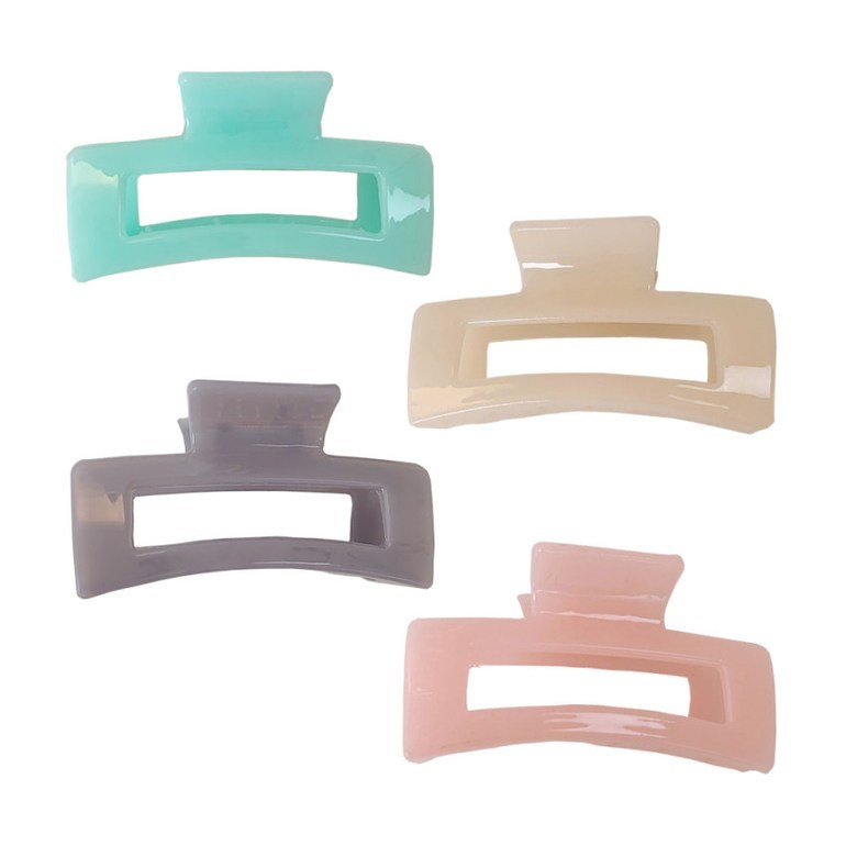 수스다 4종세트구성 파스텔 사각 홀스퀘어 올림머리 집게핀 헤어핀 14,000원