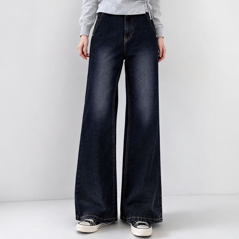 라라온 여성용 롱/기본/숏 기장 3단 데일리 스트레이트 와이드 데님 팬츠 25TSP3374 34,900원