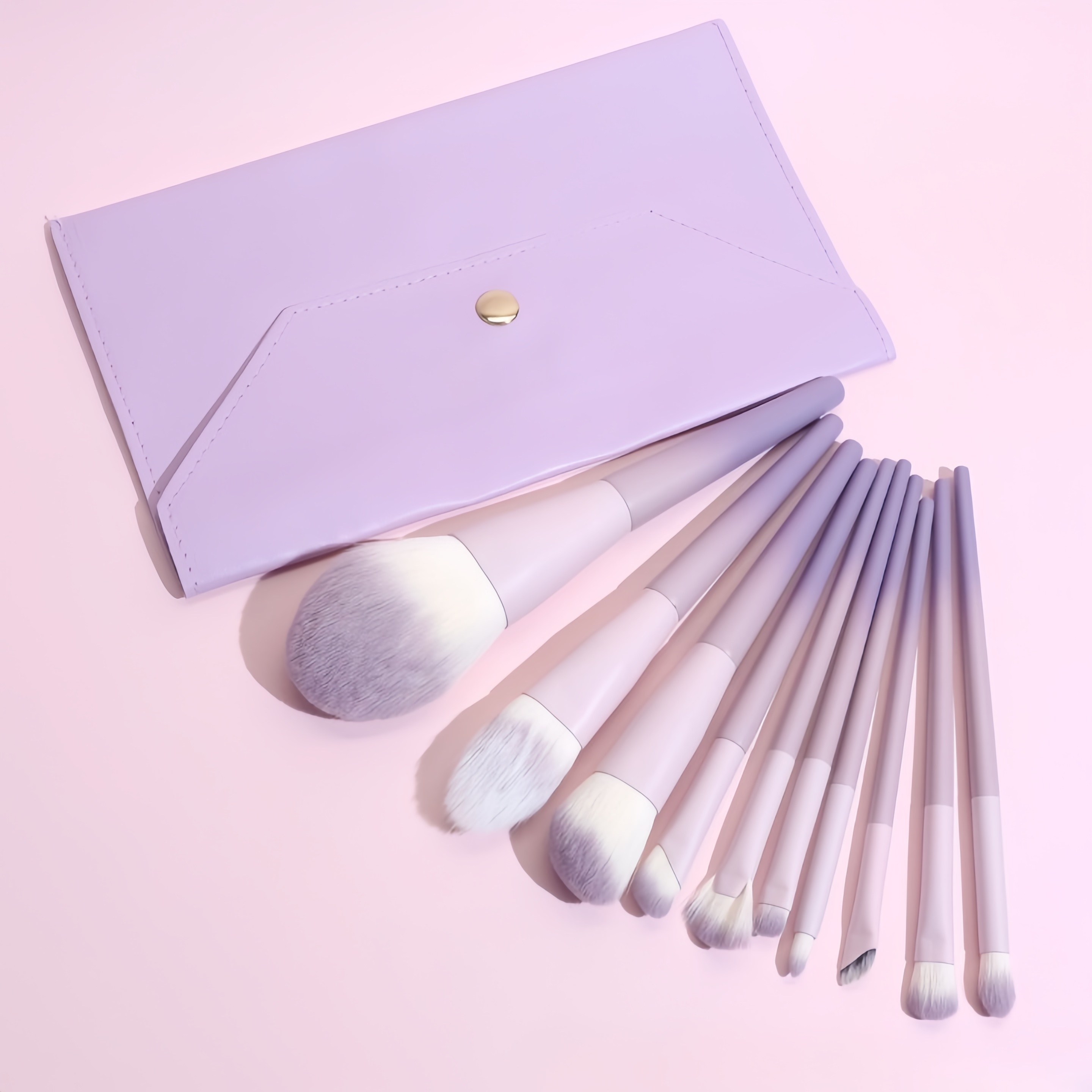 스카이미너리즈 초보자 메이크업 브러쉬 10종 세트 파우치 보함, 1개, 보라색 8,000원