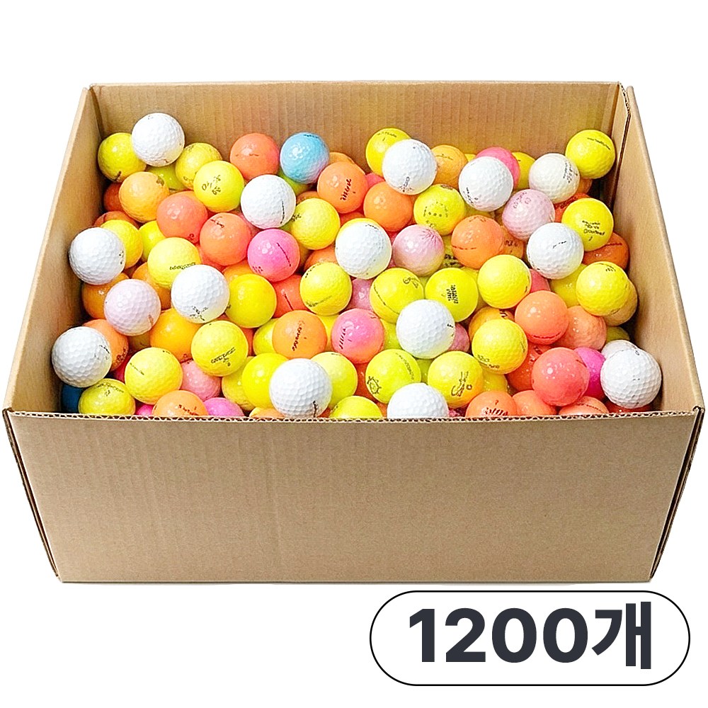 [2+1] 그린피플 초특가 혼합브랜드 대용량 연습장용 로스트볼 1200개 (400개X3박스) 가성비 연습장 교체용 보충용, 1세트, 화이트컬러혼합 235,000원