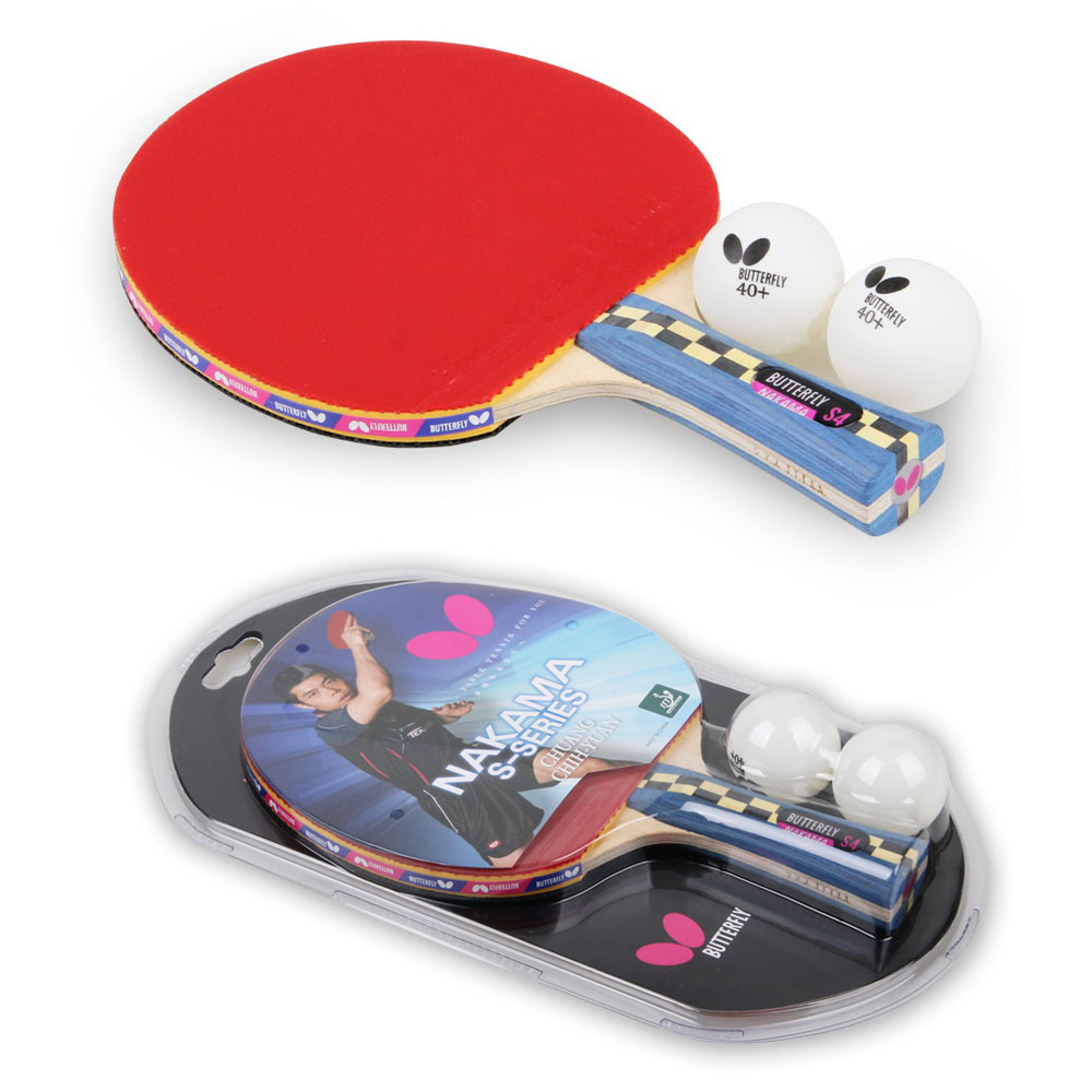 쉐이크핸드 탁구라켓1p + 공2P 버터플라이 NAKAMA S4 카본합판 FL그립 공인러버 완제품 62,900원