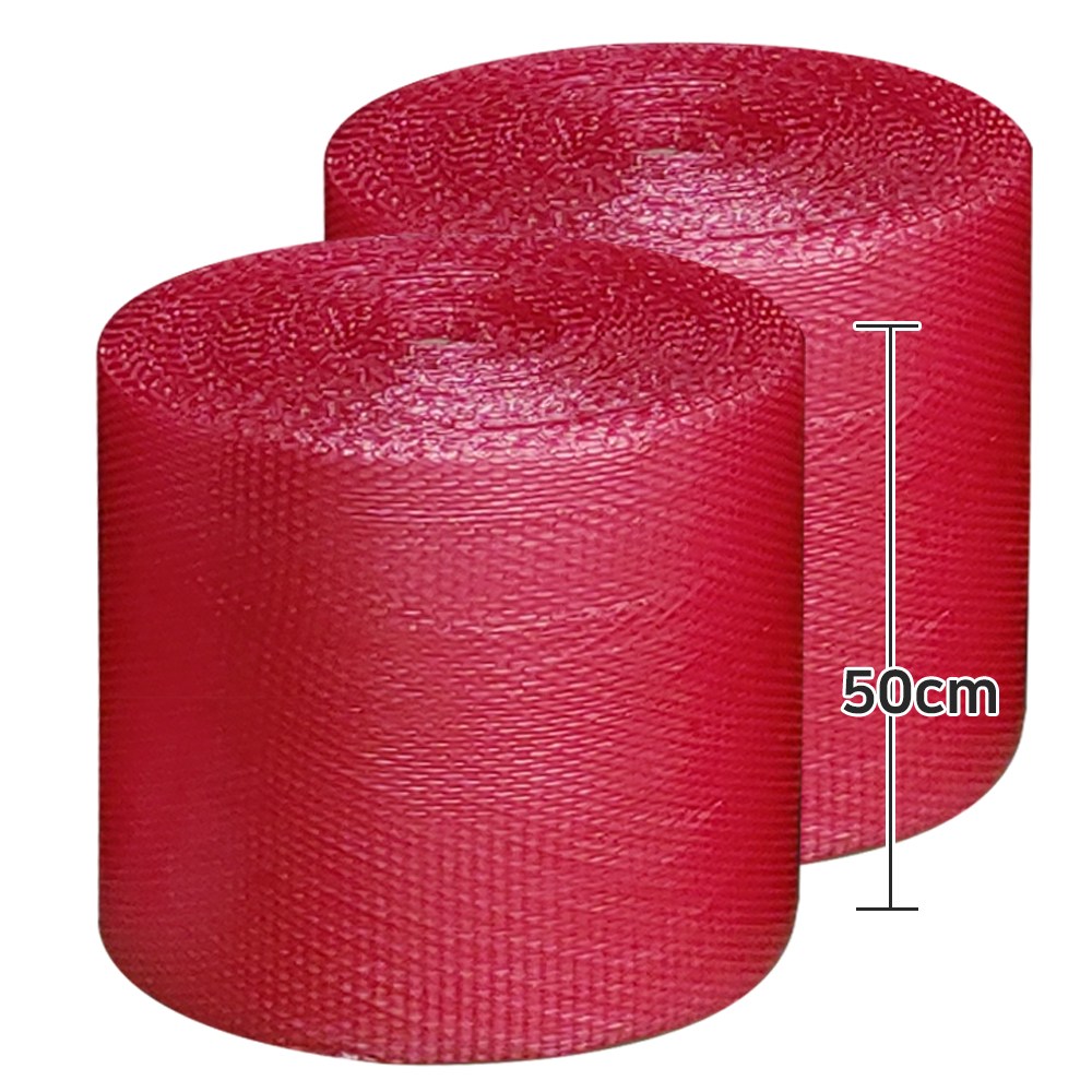 정전기 방지 제전에어캡 핑크 포장 포장용 포장재 에어캡 뽁뽁이 0.04mm x 50cm x 50m (2등분 50cm 2롤) 38,600원