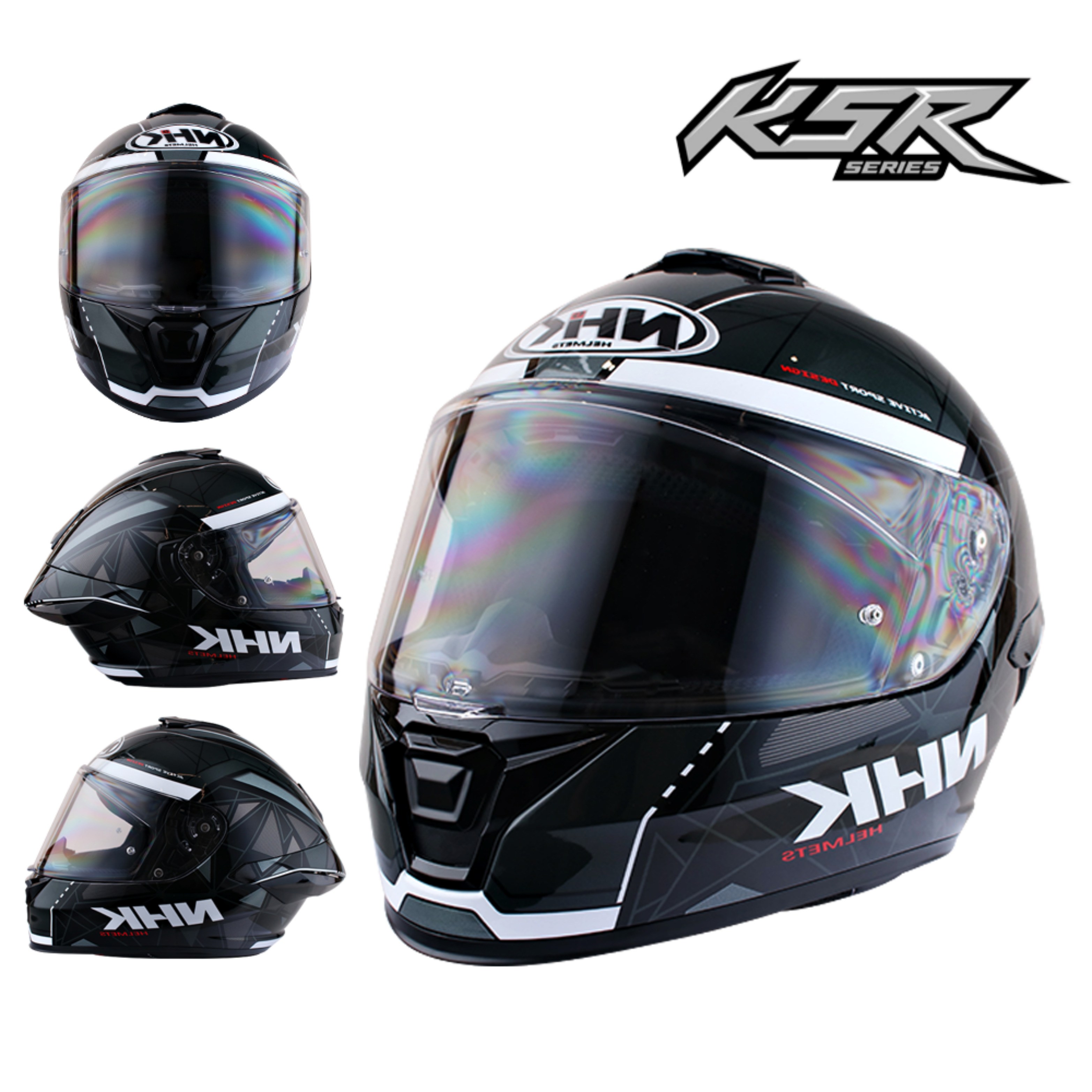 NHK K5R 풀페이스 오토바이 헬멧 소두핏 바이크 헬멧 경량 더블D링 트라이앵글 블랙 실버 150,000원