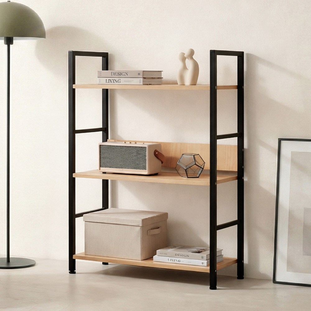 벨라까사 튼튼한 간편조립 우드 철제선반 3단, 1개, 블랙 24,060원
