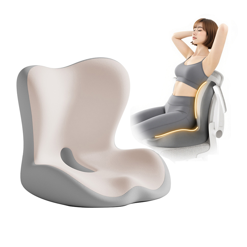 Youchen 바른자세교정 메모리폼 3D일체형허리쿠션 사무실의자 등받이쿠션 편안한 꼬리뼈 보호방석 골반 압력 분산 22,980원