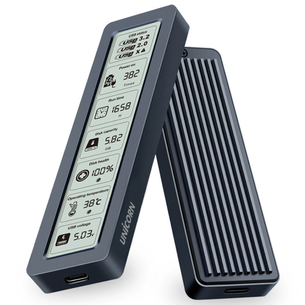 유니콘 LCD A+C타입 M.2 NVME SSD 10G 외장하드케이스 MSD-L50, 1개 29,900원