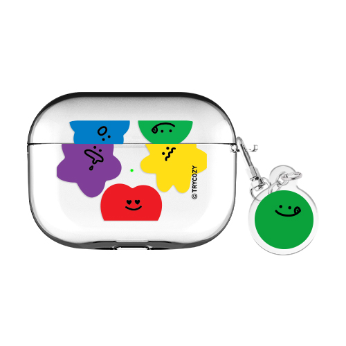 와글와글 패턴 에어팟프로 / 에어팟프로2 클리어 케이스 +아크릴키링 세트 7,950원