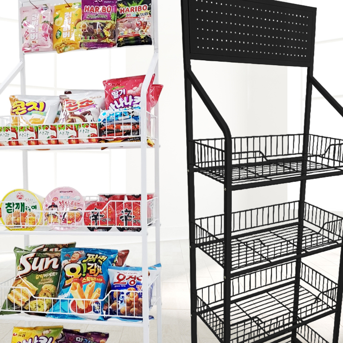 스낵 팬트리 선반 4단 정리대 인트홈 매대 진열대 선반 간식 다용도 편의점 이동식 일반형 트롤리 틈새, 블랙 84,600원
