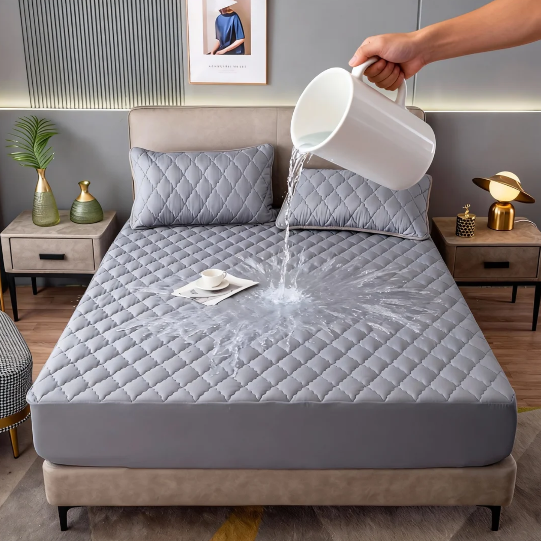 DIM 사계절 프리미엄 침대커버 알러지제어 먼지없는 항균 방수 누빔 밴드형 매트리스커버 18,900원