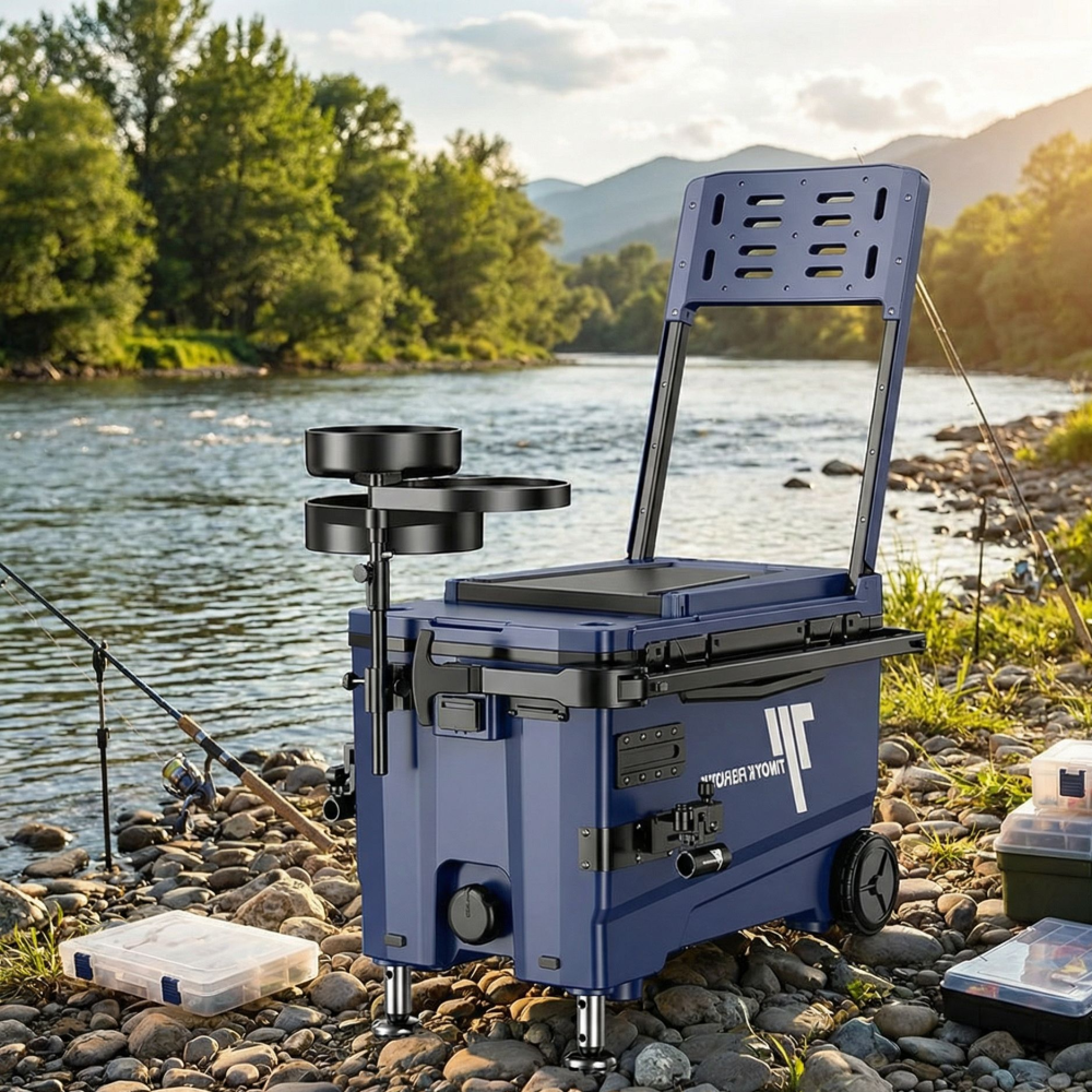 체리닷컴 낚시 멀티 캐리어 바퀴 아이스박스 32리터, 1개, 블루, 32L 168,990원