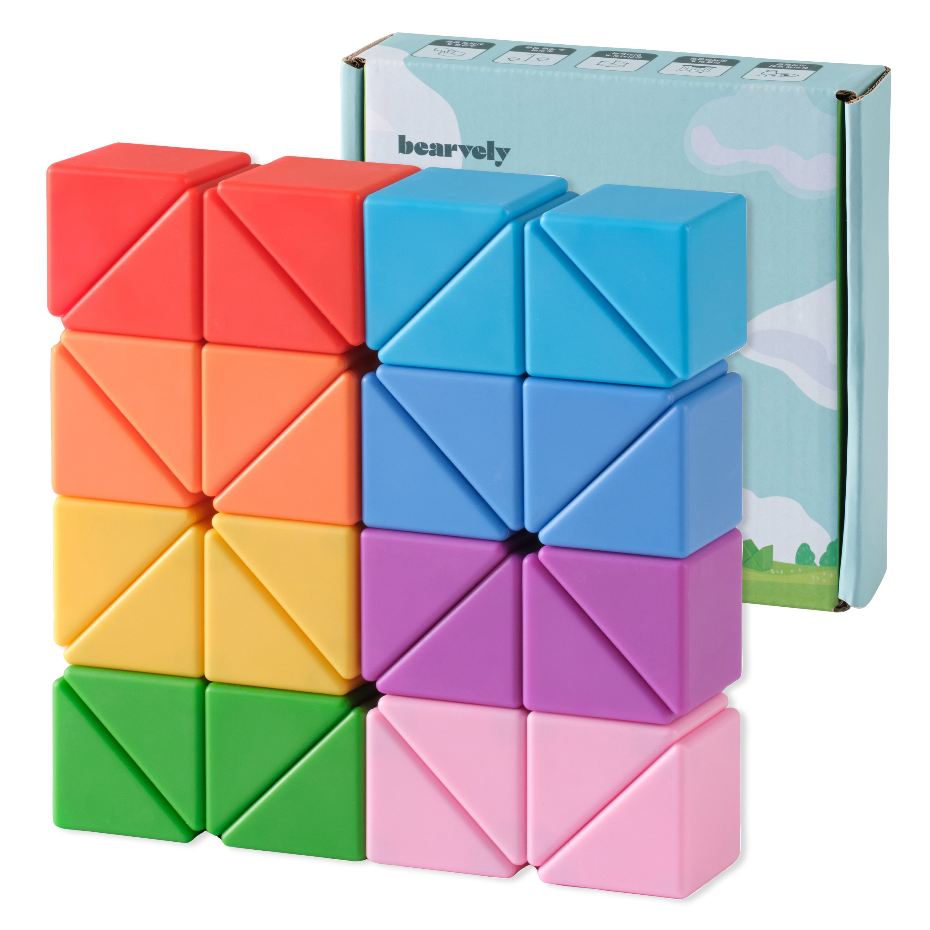 베어블리 2세대 세모 자석블럭 교구 32pcs 34,900원