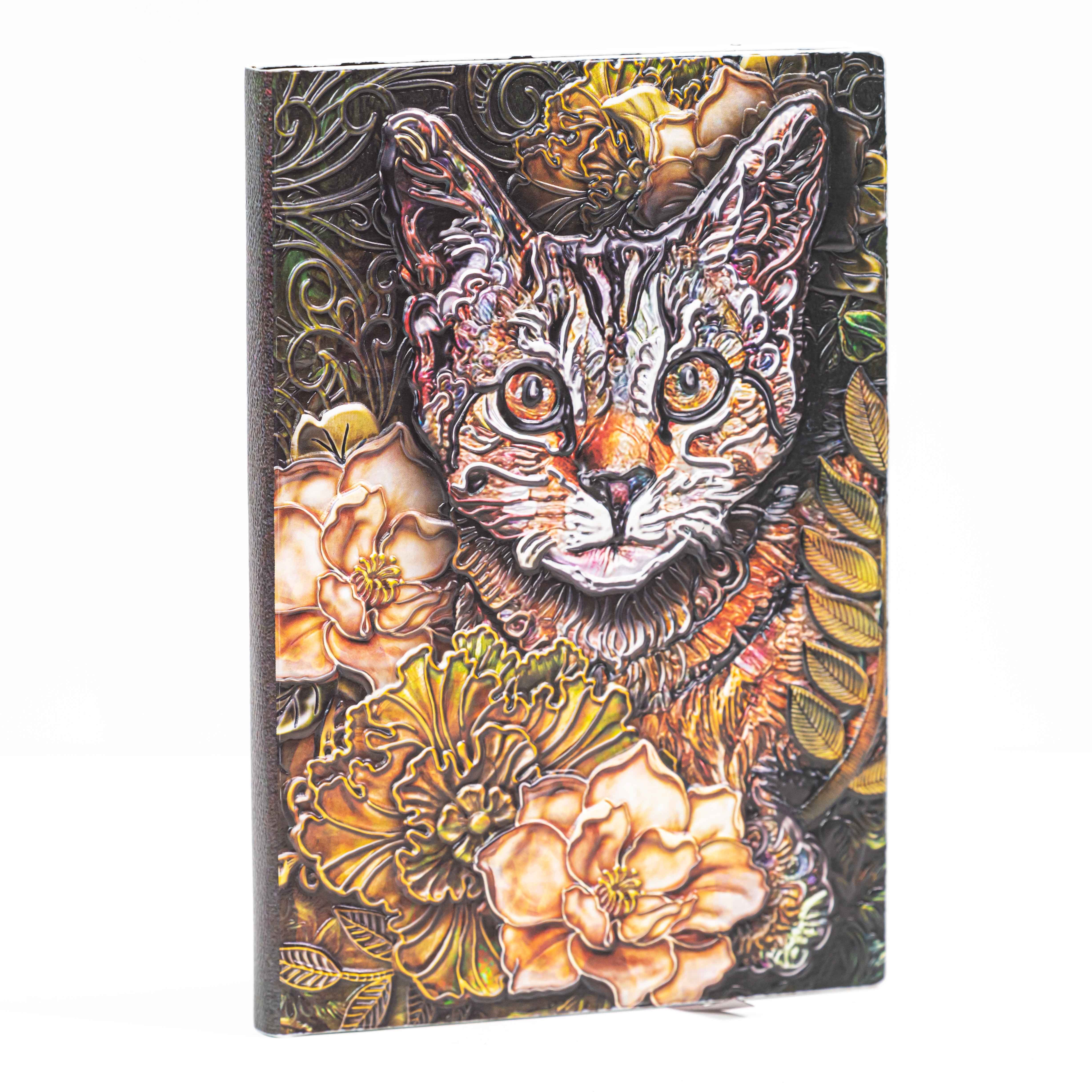 히어로피플 프리미엄 3D 봄 꽃 입체 고양이 일기장 양장 다이어리 엔틱 노트, 컬러 16,900원