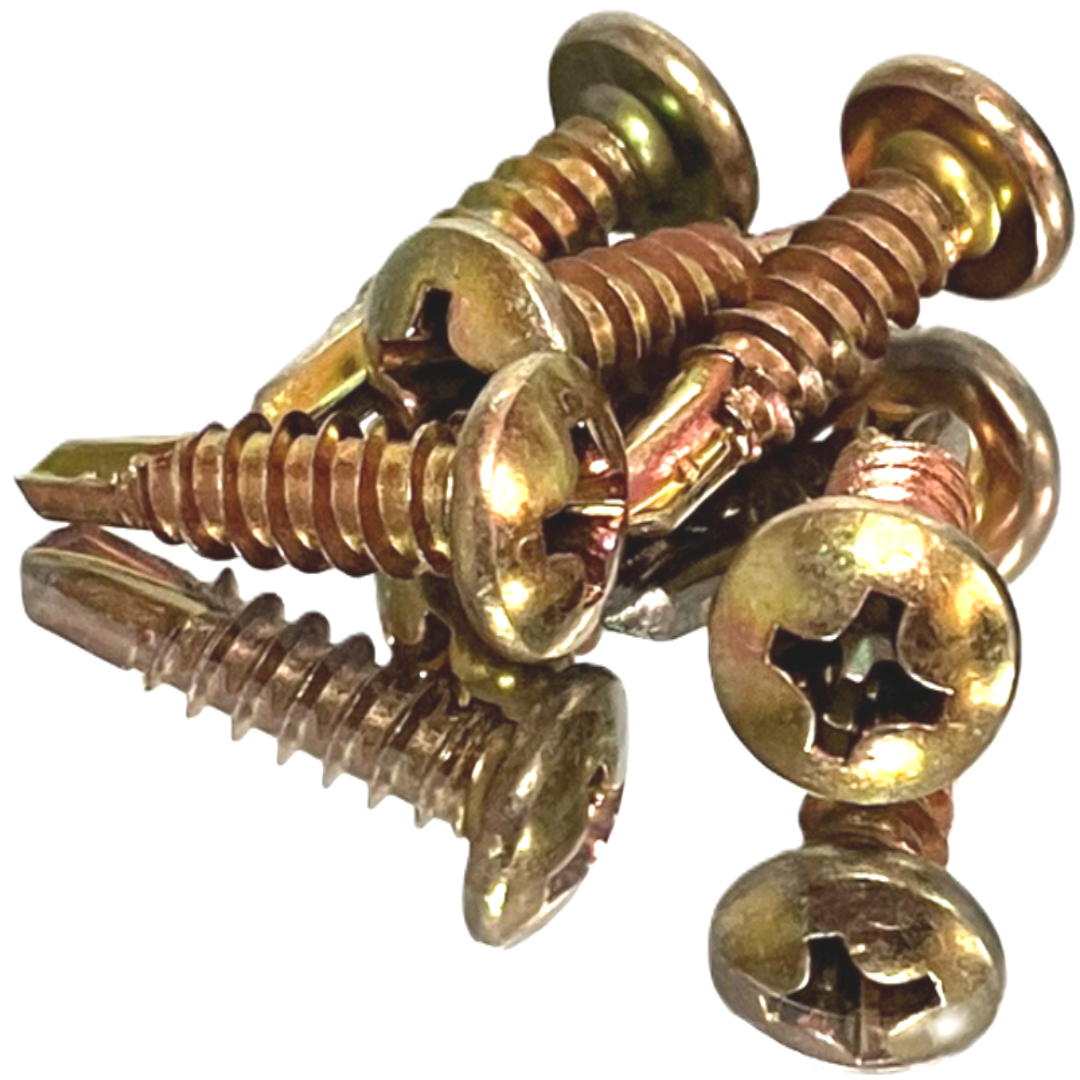 직결피스 철판용 나사 철 둥근머리 황색 #8(4.2mm) 13mm~100mm, 1000개 7,110원