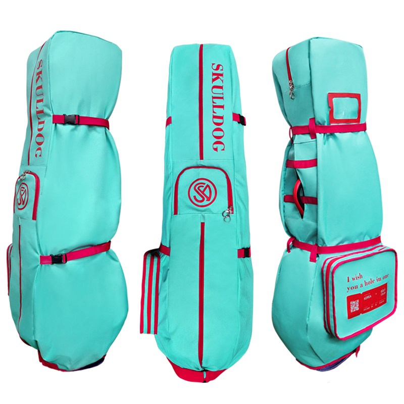 스컬독 10초만에 씌우는 2중잠금 안전벨트 항공커버 몽트르 하단 오픈형 골프 항공백 일반 스탠드 바퀴형 모두 호환가능, 현재가 38,000원