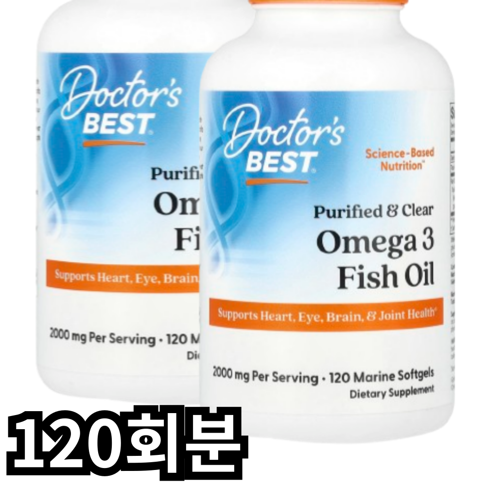 닥터스베스트 퓨리파이드 & 클리어 오메가 3 피쉬 오일 1000mg 마린 소프트젤 89,900원