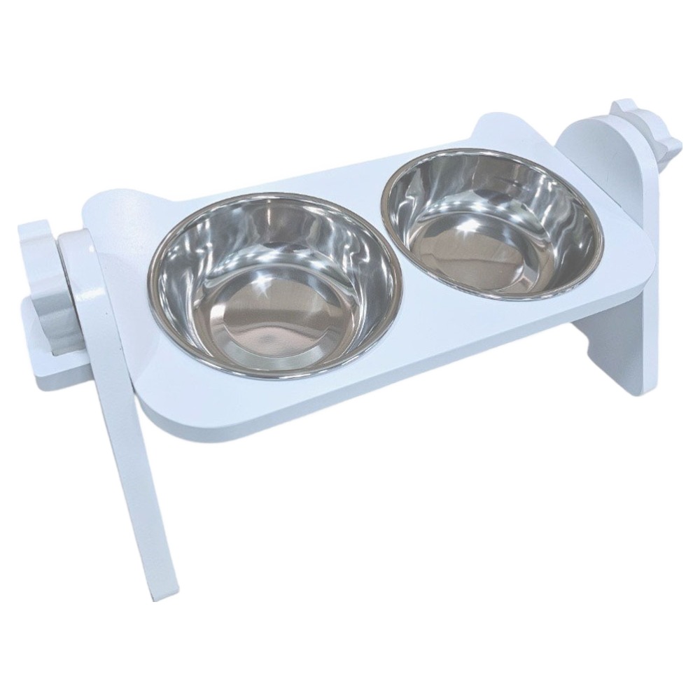 모나지오 반려동물 닥터캣츠 키높이조절 스테인레스 식기 2구 19,800원