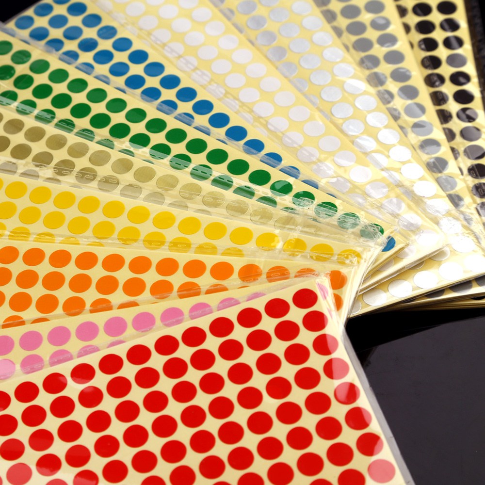 크리에잇투 원형컬러 라벨스티커 8mm, 블루 200원